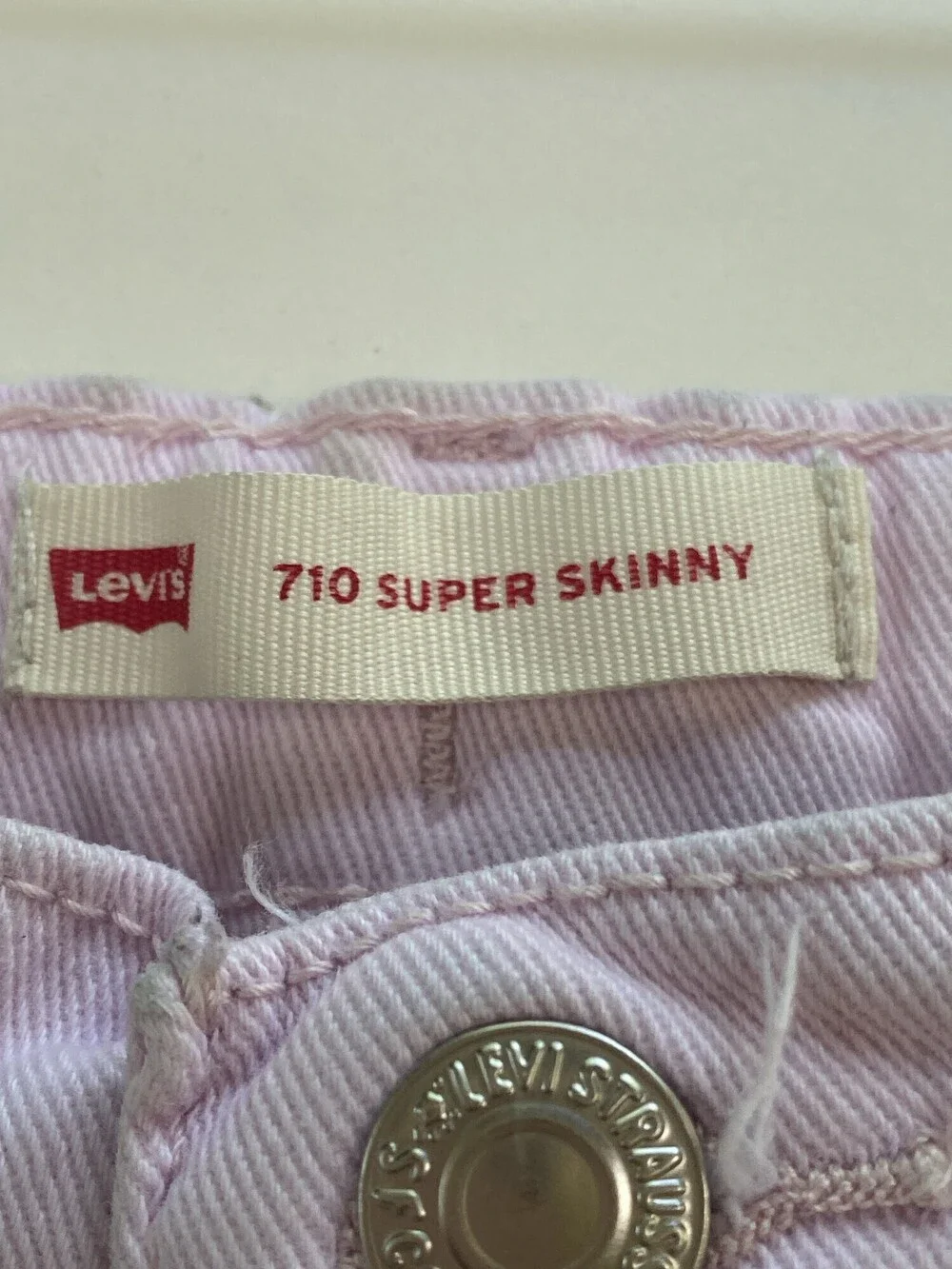 Levis 710 Super Skinny Girls Pink Jeans Size 14 Regular